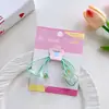 Elástico de Cabelo Infantil Estampa de Frutas de Verão Cabeça Quadrada Elástico Alto Laço Enrolado Elástico Acessórios de Cabelo para Meninas