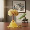 Pirámide de Grava de Cristal Natural Árbol del Dinero Adorno Pirámide de Resina Árbol de Flores de Grava Manualidades Decoración del Hogar