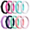 Joia Anel em Forma de Diamante Transfronteiriço Moda Europeia e Americana Anéis de Silicone para Homens e Mulheres Casais Conjunto de 3mm 10 Cores