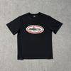 Playera de Manga Corta Holgada con Cuello Redondo y Logotipo de Marca de Moda Urbana para Hombre y Mujer Manga Media Ins