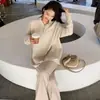 Conjunto de Ropa: Conjunto de Dos Piezas de Suéter Falso de Dos Piezas y Pantalones de Pierna Ancha, Nuevo Estilo Otoño e Invierno