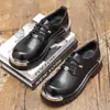 Suministrados directamente por el fabricante, zapatos derby gruesos con puntera metálica para hombre, zapatos de cuero de estilo británico vintage para aumentar la altura, para ir al trabajo y uso casual, antideslizantes