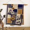 Estilo Chinês Versátil Pintura a Óleo Jacquard Elegante Cachecol Versátil para o Pescoço Xale Externo À Prova de Vento Proteção contra o Frio Outono e Inverno