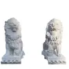 Escultura de Pedra Mármore Sentado Leão Europeu Estátua Animal de Jardim Escultura Villa Pátio Entrada Pisando em Bola Leão Ocidental