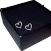 Aretes de diamantes pequeños en forma de corazón de shein para mujer temperamento estudiantes de Corea del Sur combinan con todo simples super hada joyería para la oreja e8106