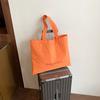 Bolsa de Lona de Hombro Tipo Carta de Gran Capacidad para Estudiante Casual Simple Estilo Ins Nuevo Fresco y Versátil Estilo Coreano