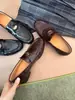 Versión de cuero~Mocasines retro británicos plisados para monedas pequeñas, punta redonda, slip-on, tacón grueso, zapatos para el día a día