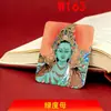 Buda Tara Verde Pintado de Ouro Sem Adornos Pintura Thangka Pintada à Mão Núcleo Pingente da Montanha Wutai Thangka do Tibete