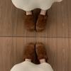 Zapatos Birkenstock Retro de Terciopelo Estilo Coreano para Mujer 2025 Nuevo Estilo Mocasines sin Cordones de Suela Gruesa Zapatos Peludos para Mujer Ropa Exterior de Invierno