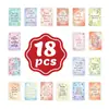 18 Cartões Leves de Aquarela com Autoafirmações e Texto Gentil, Decorações Delicadas para Diário, Pequenos Cartões Diários Aconchegantes