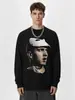 Sudadera con capucha y estampado de Eminem Hip Hop Americano Hip Hop Lavada Peso Pesado Algodón Puro Al por Mayor