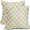 Nueva funda de almohada decorativa con estampado floral vintage transfronterizo, funda de cojín rústica para exteriores, cojín decorativo rústico de primavera y verano