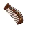 Peine de Sándalo Dorado Natural para Uso en Casa para Mujeres con Cabello Largo, Peine de Sándalo, Peine de Madera Tallada de Doble Cara para Alisar el Cabello