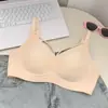 Sutiã Feminino Sem Costura Novo Estilo para Aumento dos Seios Sem Aro, Push-Up, Confortável, Tamanho Grande, Bojo Fixo Fino com Alça Respirável