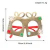 Gafas Navideñas Transfronterizas para Adultos y Niños, Regalos de Navidad, Tela Estampada en Oro, Caja de Regalo de Árbol de Navidad, Monturas de Gafas para Fiesta