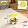 Taburete Transparente Multifuncional Creativo para Almacenamiento de Juguetes para Uso en el Hogar, Taburete Engrosado de Felpa para Almacenamiento de Juguetes y Bocadillos