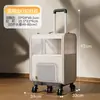 Mochila transportadora de gato portátil para gatos e cães, mala de rodinhas para animais de estimação de camada dupla com espaço grande e removível para uso transfronteiriço
