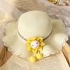 Sombrero de Sol Nuevo para Niños Sombrero de Paja de Verano para Niñas Set de Bolso Sombrero de Sol Protector Solar Verano Princesa Bebé Sombrero de Playa