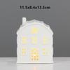 Castiçal de cerâmica escandinavo, pequena casa, luz noturna LED, luz ambiente, decoração de Natal, enfeites, artesanato, lote de exportação