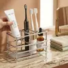 Soporte para Cepillo de Dientes de Acero Inoxidable Estante Drenante para Encimera de Baño Almacenamiento para Cepillo de Dientes Eléctrico Pasta de Dientes Cosméticos Artículos de Tocador