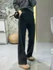 La primavera no se retrasa Nuevos productos de otoño Algodón elástico con cordón y cintura elástica Estilo perezoso Pierna curva Pantalones de chándal casuales de pierna ancha Adelgazantes para mujer