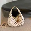 Bolsa de nube con lunares estilo coreano, nuevo bolso de hombro de moda, versátil para ir al trabajo y uso casual, gran capacidad, bolso de mano para mujer