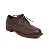 Nuevos zapatos europeos y americanos de primavera y otoño para mujer con cordones, punta redonda, de una sola capa, tacón cuadrado bajo, zapatos profesionales talla grande 40-43, zapatos de comercio exterior
