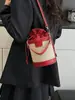 Nova Bolsa Feminina Estilo Coreano Saco de Cordão Portátil Estilo Balde Bolsa de Ombro Fashionável Peça Única Dropshipping Bolsa Transversal Fashionável