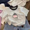 Camisetas de Manga Corta para Niños y Niñas 2026 Verano Nuevo Estilo Tops para Niños de Edad Media y Mayores Algodón Puro Holgadas de Verano de Media Manga Camisetas para Niños