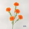 Buquê de cravos artificiais com 5 cabeças, flores falsas para decoração de sala de estar, centro de mesa, flores secas, arranjo floral de alta qualidade para quartos