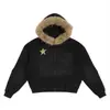 Sudadera con capucha de diseño americano para hombre y mujer, estampado de estrella, otoño e invierno, casual, holgada, a la moda, versátil, tipo cárdigan