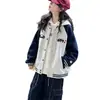 Jaqueta de outono com desenho para meninas coreanas novo modelo 2026 cardigã de outono infantil jaqueta baseball para crianças maiores roupas da moda