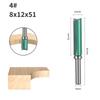 Cortador Recto con Rodamiento 8 Mango Pintura Verde Cortador Recto con Rodamiento Doble Filo Perfilado Corte de Borde Cortador Ranura Doble Filo Fresadora para Madera