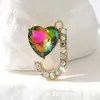 1 Pieza de Moda con Brillantes de Cristal Completo, Hermosa Forma de Letra Inglesa, Accesorios para Joyería DIY, Colgante