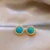 Brincos de franja com contas de zircônia azul vintage, estilo retrô francês, luxo leve e sensação de alta qualidade
