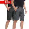2026 Moda de Rua Masculina de Verão Transfronteiriça Secagem Rápida Versátil Militar Tendência Resistente ao Desgaste Cor Sólida Calças Táticas Atacado