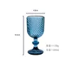 Venta al por mayor transfronteriza Vidrio de espíritu repujado retro Vidrio colorido Copa de vino blanco Copa de boda Copa de vino engrosada 0.05kg Copa