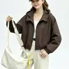 Jaqueta feminina curta e leve para baixinhas, novo estilo popular da moda primavera/outono 2026, casaco feminino estiloso