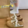 Zapatos de Mujer con Cuña de Cuero Genuino, Zapatillas de Entrenamiento Alemanas Rojas, Zapatos Deportivos Casuales Nuevos Primavera/Verano 2026 para Mujer, Zapatos A-Gan