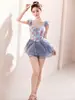 Maiô Feminino Peça Única, Modelo Novo, Poliéster Popular de Alta Qualidade, Emagrecedor e Valoriza a Silhueta, Adequado para Fontes Termais, Tom Aquático 9121