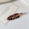 Pinza para el pelo versátil de estilo coreano con estampado de leopardo, pinza de cocodrilo ondulada, pinzas laterales, pinza superior para flequillo, pinza que no deja marca, pinza para el pelo para mechones sueltos