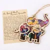Nuevo producto: la Historia de Amor y Lealtad, Decoración de Madera de Elefante Regalo, Colgante Adorno de Hermandad y Amistad