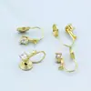 Convertidor de Clip para Oreja de Disco de Espiral Antimosquitos Sin Perforar Incrustado con Zirconia Perla Accesorios para Pendientes Pendientes Sin Perforar DIY Personalización