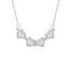 Abanico de acero de titanio de un metro con qi y collar de clavícula con trébol de cuatro hojas para mujer, un regalo multiusos para el día de San Valentín.