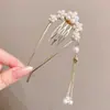 Nuevo Pasador de Pelo Retro Estilo Chino con Borla de Perlas para Mujer, Elegante Pasador en Forma de U, Adorno para el Cabello con Falda Mamian, Accesorio para el Cabello de Estilo Antiguo