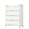 Armário de Aço com Porta, Armário Utilitário para Sala de Estar e Varanda, Estante de Chão, Armário de Ferro, Armário Doméstico