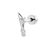 El Nuevo Cuchillo de Mesa Hensen con Forma de Estrella Micro-Pavimentada de Circonita, Lindo y Dulce, es Exquisito y Compacto, Clavo de Hueso de Cartílago para Piercing de Oreja