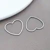 Colgante con Marco de Acero Inoxidable Cortado Estrella Geométrica Corazón Colgante Pequeño Pendientes DIY Llavero Accesorios para Joyería