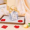 Caixa de Doces Lembrancinha Estilo Chinês Estilo Ins Caixa de Doces de Casamento com Pérola Mala Casamento Noivado Caixa Vazia Caixa de Papel Pequena para Doces