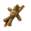 Pulseira de Ursinho Fofa e Macia Tipo Tapa Brinquedo de Pelúcia Boneca Urso Deitado Presente Poliéster Feito à Mão
